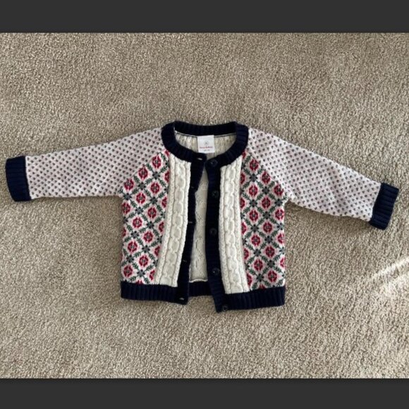 Hanna Andersson Other - Hanna Andersson Fair Isle Cable Knit Cardigan